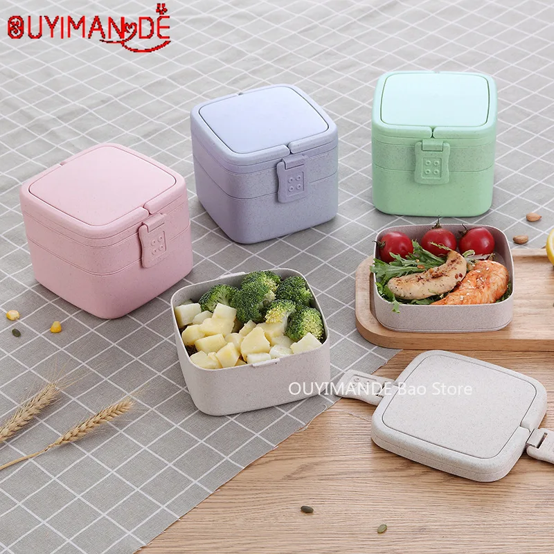 Квадратный Ланч бокс без бисфенола А экологически чистый Портативный из