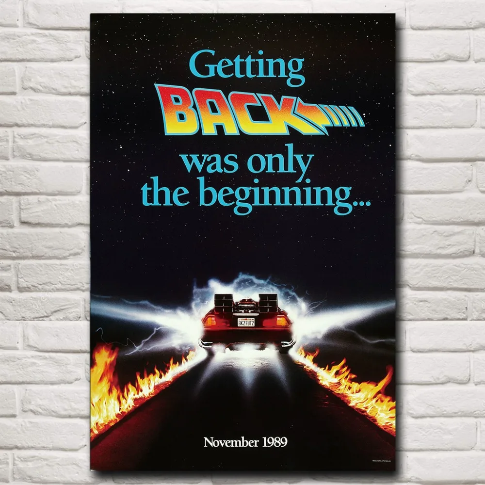 Назад в будущее Холст Картина автомобиля фильмы художественный постер и принты