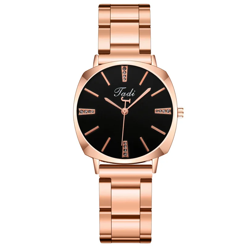 

2021 New Square Dial Diamond Women's Watch Simple Bar Nail Scale Alloy Steel Belt Fashion Quartz Watch ladies watch