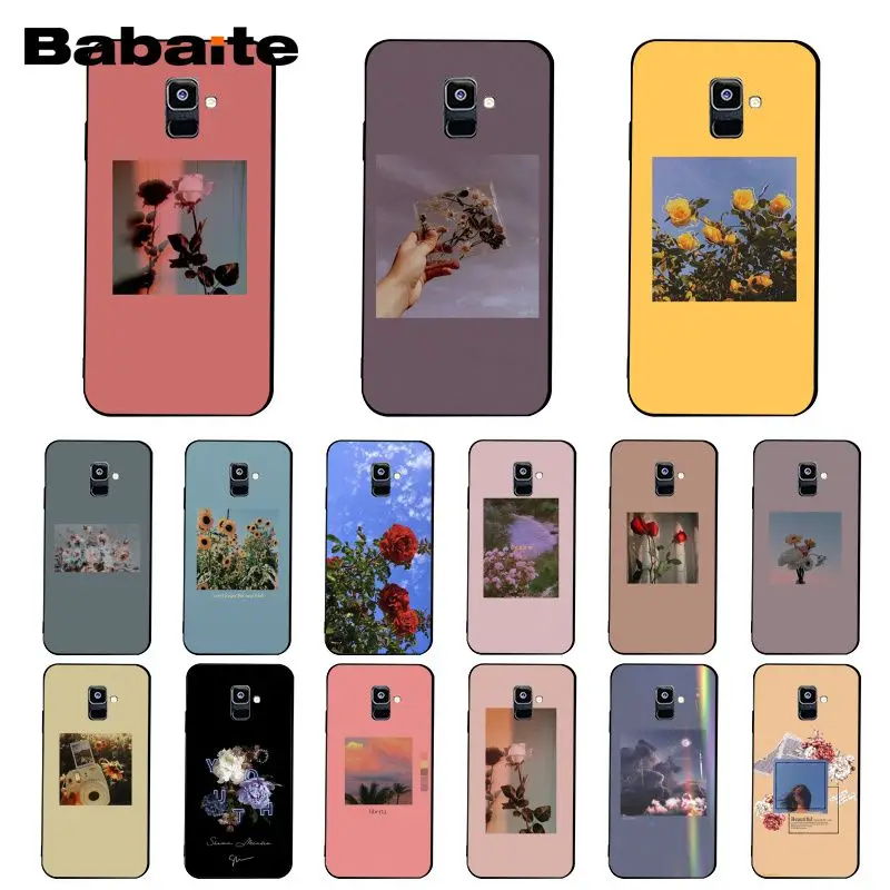 Чехол для телефона Babaite с красными желтыми розовыми цветами в эстетике Samsung Galaxy A7