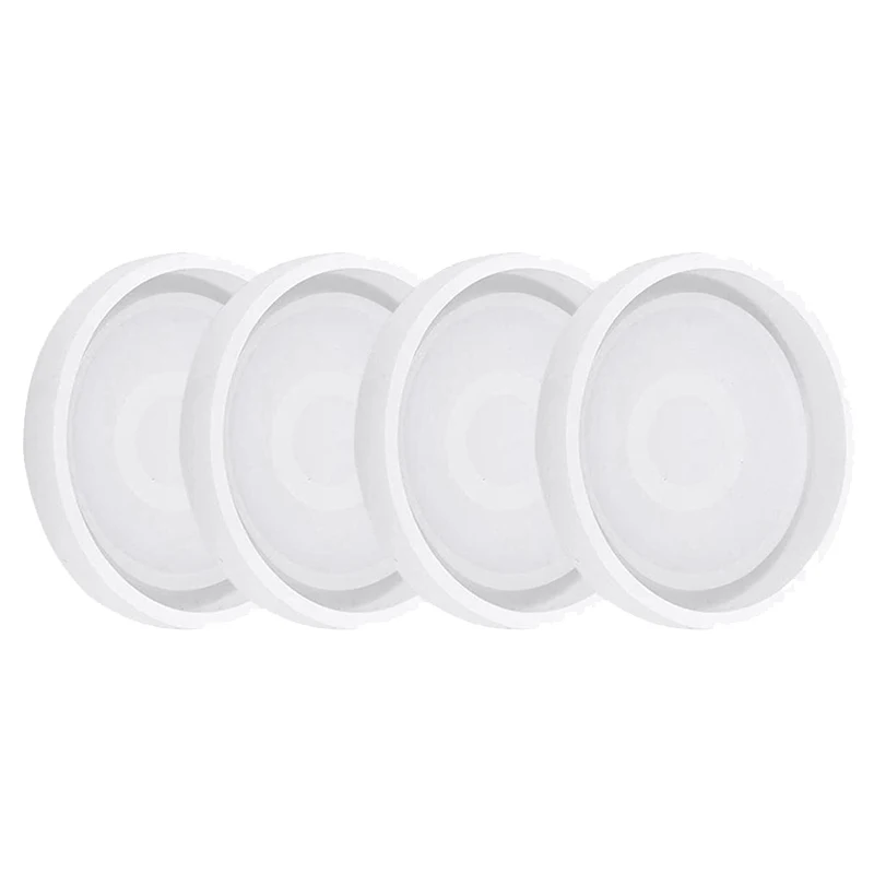 Hot 4 Pack Round Silicone Coaster Molds Clear Epoxy for Casting with Resin Concrete Cement and Polymer Clay | Дом и сад