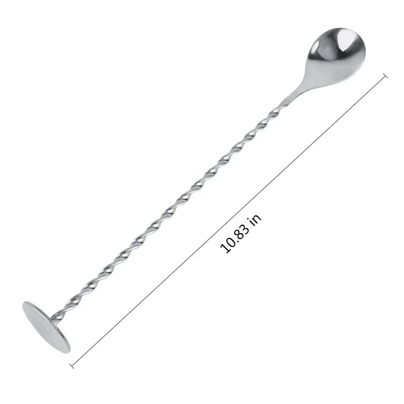 1pc Mixing spoon 12 шт нержавеющей барный коктейль-Шейкер Набор барной посуды миксер вина мартини Бостонский шейкер бармен ложка палочка для скручивания барменов комплект - Цвет: 1pc Mixing spoon