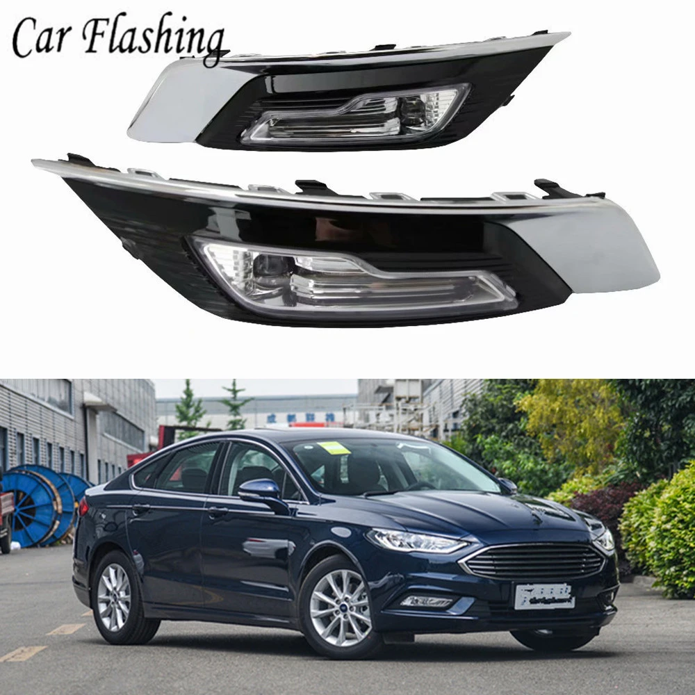 Автомобильная проблесковая 1 Набор инструментов для Ford Fusion Mondeo 2018 светодиодный DRL