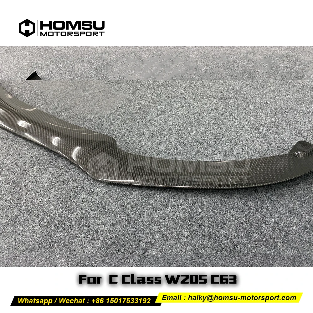 Передняя губа из углеродного волокна в стиле PSM для Mercedes bens класса C W205 C63 передний