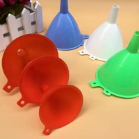3pcs funnel set multi purpose plastic funnel set random color leakproof dispensing funnel for small solid oil wine