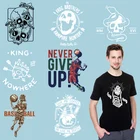 Череп Скелет глажки наклейки Патчи для одежды diy крафт наклейки на Ткань DIY аппликации теплопередачи ПВХ патч