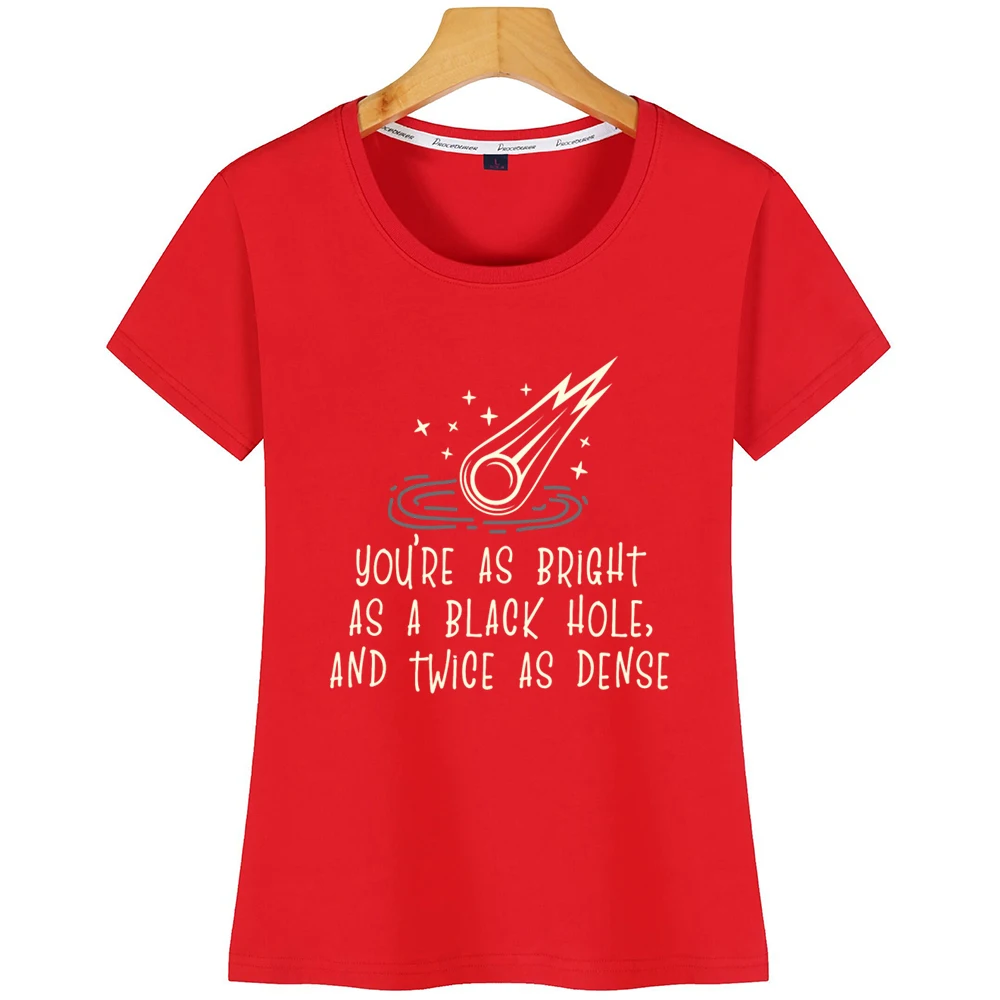 Топы Футболка женская черная дыра Метеор звезды Science Cool органический дизайн