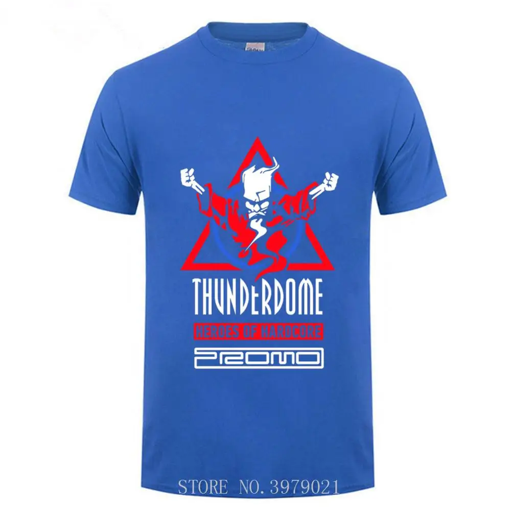 Уникальные футболки Thunderdome Heroes Of Hardcore and DJ Promo с круглым вырезом, хлопок, Мужская футболка с коротким рукавом, большие размеры