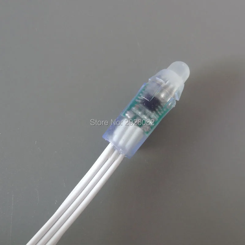 Светодиод 18AWG wire 100 шт./компл. 5 В Модифицируемый пиксельный модуль WS2811 12 мм Узловая