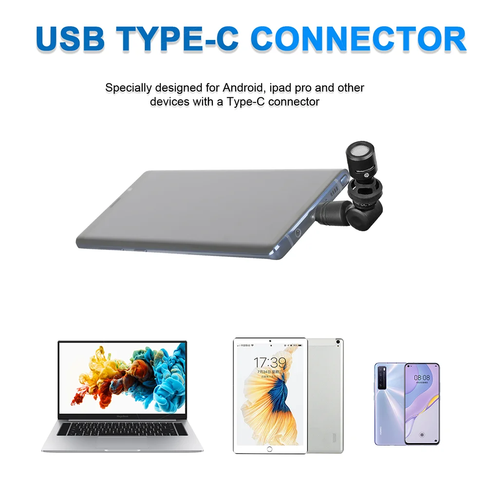 Конденсаторный микрофон Saramonic SmartMic UC Mini Plug &amp Play совместимый с устройствами iPad Pro