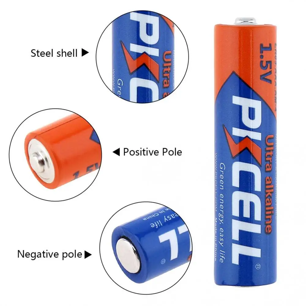 Аккумуляторные батарейки PKCELL 1 5 в LR6 AA + 12 шт. LR03 AAA щелочные сухие aaa первичные для