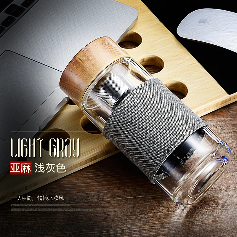 

Creativity Glass Cup with Lid Transparent Heat Resistant Fashion Tea Set Eco Friendly Taza Desayuno Grande Reusable Cup BD50GG