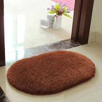 mat solid color anti skid polyester absorbent bathroom cushion for porch door
