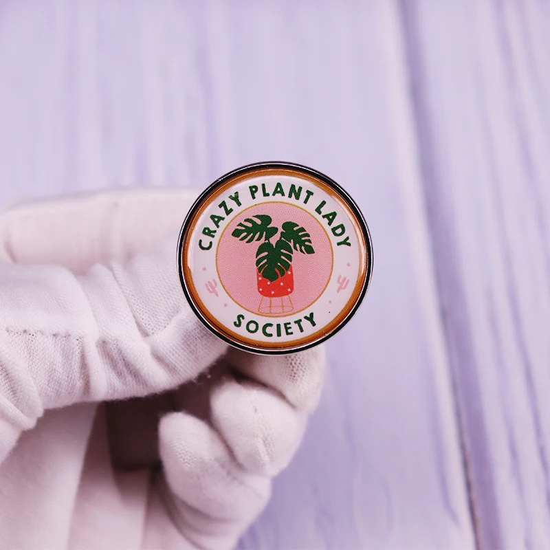 Женский значок с надписью Crazy Plant мультяшным рисунком джинсовые куртки модные