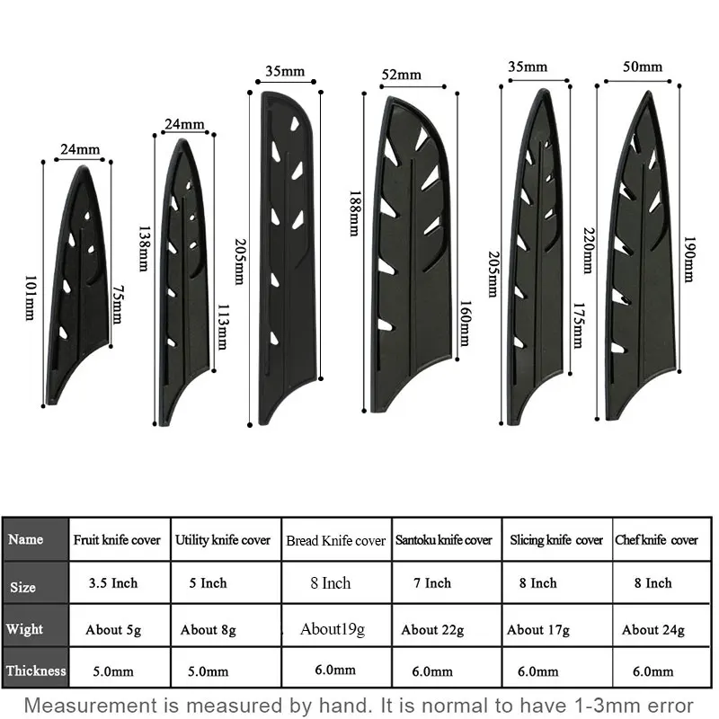 Knife Cover Кухонные ножи из нержавеющей стали, кухонные принадлежности, аксессуары, нож для очистки овощей Santoku, нож для нарезки хлеба из нержавеющей стали - Цвет: Knife Cover
