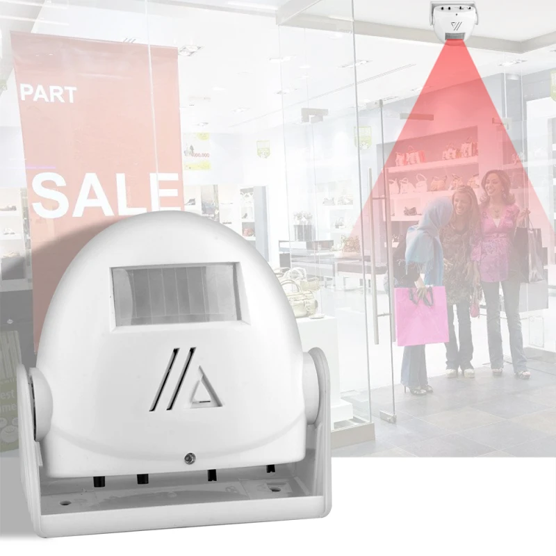 

Wireless Door Bell Shop Guest Welcome Device Visitor Entry Alert Door Chime Infrared Motion Sensor Home Anti-theft Alarm
