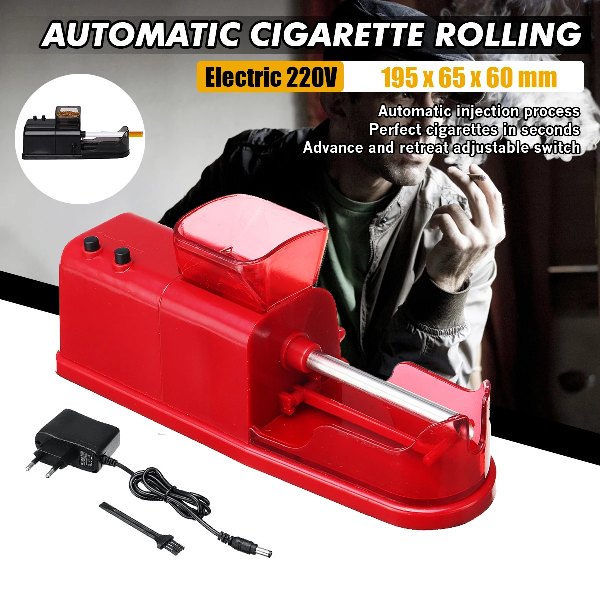 Электрическая Легкая Автоматическая машина для скручивания сигарет инжектор с