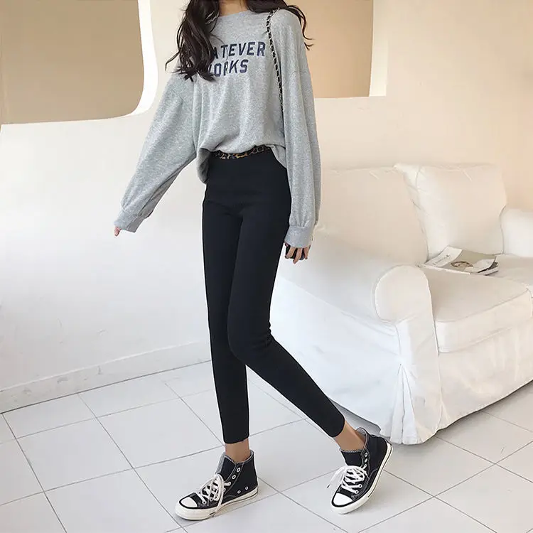 Women Pants Leopard Waist Sunken Stripe Thread Trousers Casual Cropped Pantalones De Mujer | Женская одежда