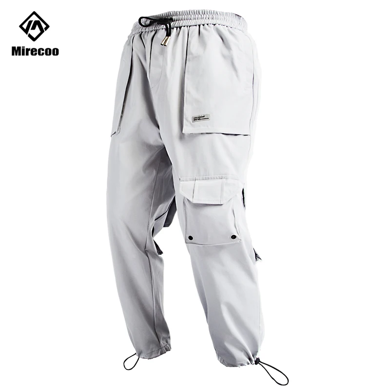 

Mirecoo Cargo Baggy Pants Men Multi-Pocket Harem Joggers Pants Men Trousers Pants Harajuku Hip Hop Sweatpants Streetwear Autumn