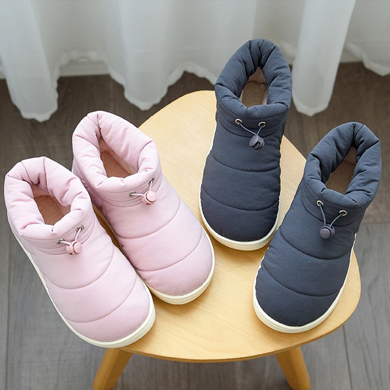 

2022 Women Winter Down Shoes Plus Size 45 Couple Snow Boots Women Shoes Antiskid Bottom Soft Keep Warm Mother Casual Boots Mens