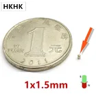 HKHK 100 200 шт. Мини Магнит Dia.1x1.5 мм Мини магнитный датчик 1 мм x 1,5 мм Сильный магнитный стандарт 1x1,5 мм