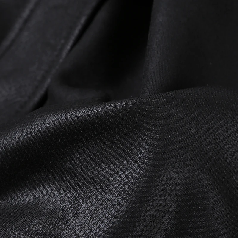 Новинка модная мужская эластичная плюшевая рубашка одежда черная с длинным