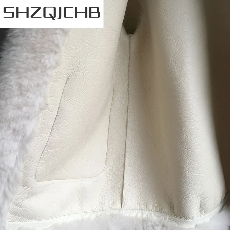 

JCHB 2021 New Winter Womens Thick Warm Fur Coat Fashion Solid Lapel Collar Jacket Female Korean Long Sleeve Pocket Zipper Outer