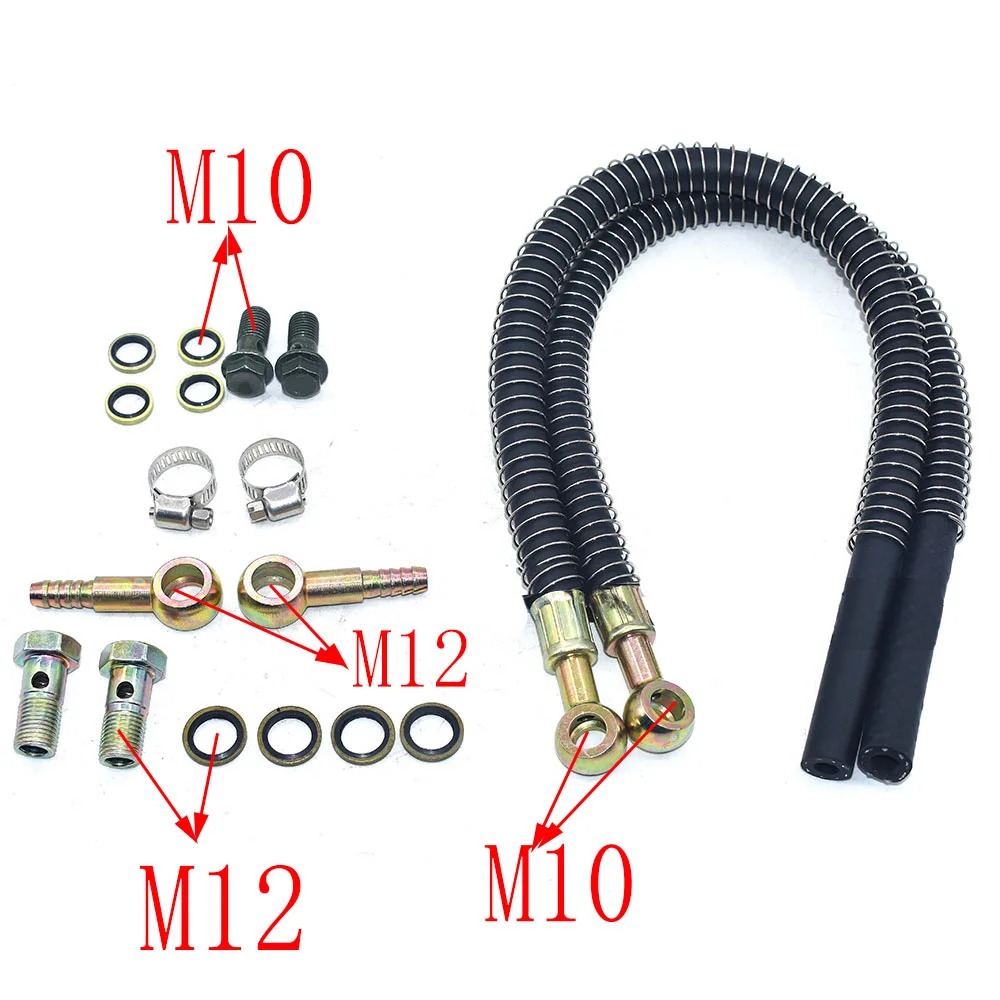 Топливный резиновый шланг, аксессуары, установка для мотоцикла, охлаждающий масляный радиатор, прокладка шланга с резьбой M10