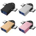 2 в 1 Otg Micro Usb конвертер Usb C 3,0 флэш-диск Otg Type C адаптер соединитель мыши для смартфона Android Usb разъем