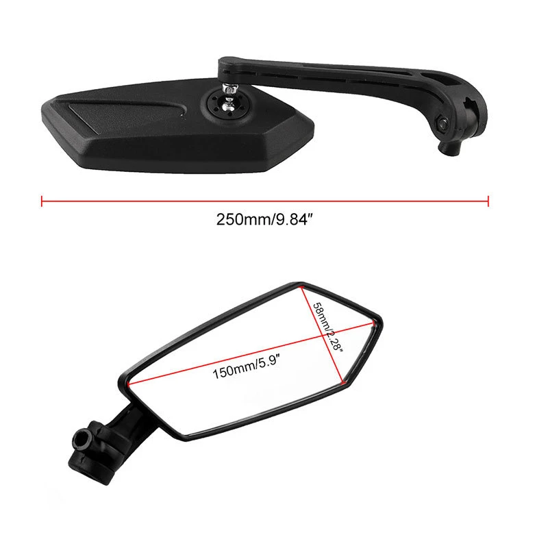 Зеркало заднего вида для мотоцикла 1 пара универсальное пластиковое боковое