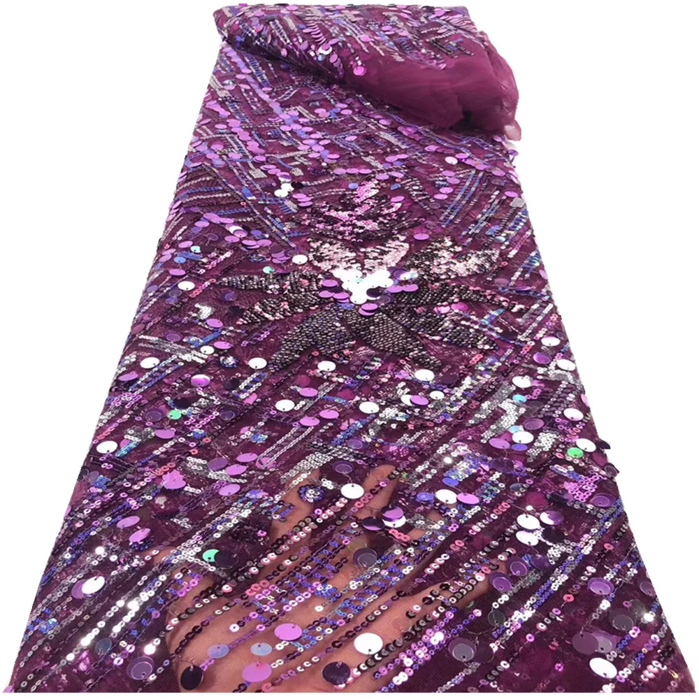 

SJ Lace African Tulle Lace Fabric 2021 High Quality Lace Material Nigerian French Mesh Lace Fabric For Wedding Sewing r3-80