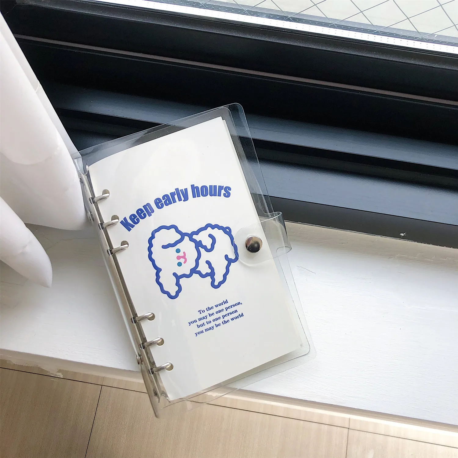 SIXONE Ins милый простой стильный мультяшный щенок A6 Блокнот в сетку PVC Kawaii