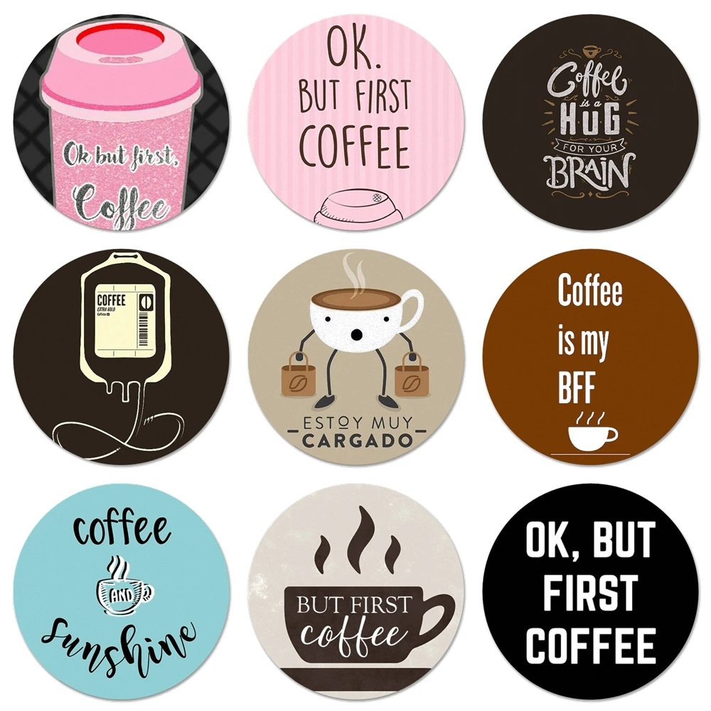 ОК но сначала кофе значок на булавке декоративные Броши Металлические Значки для