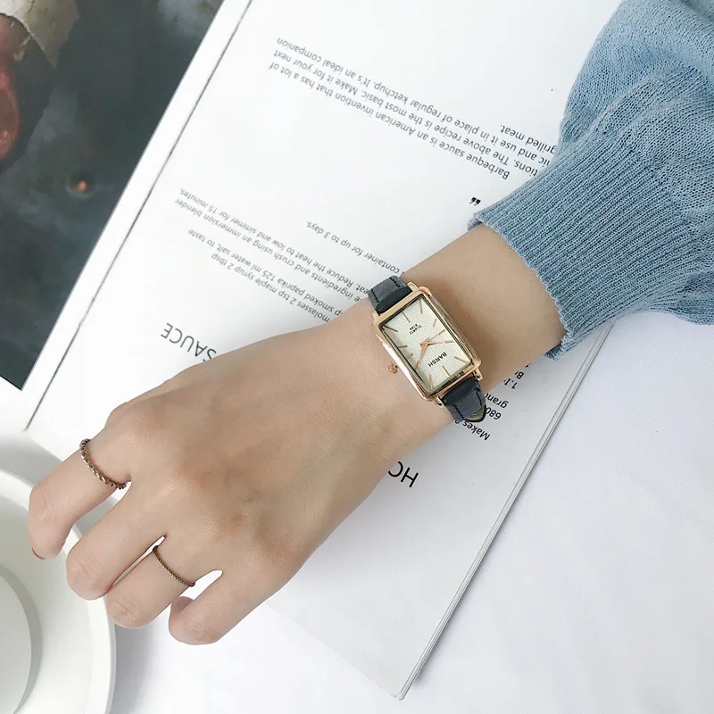 Reloj Mujer 2019 Новое поступление женские часы Модные прямоугольные винтажные Montre Femme