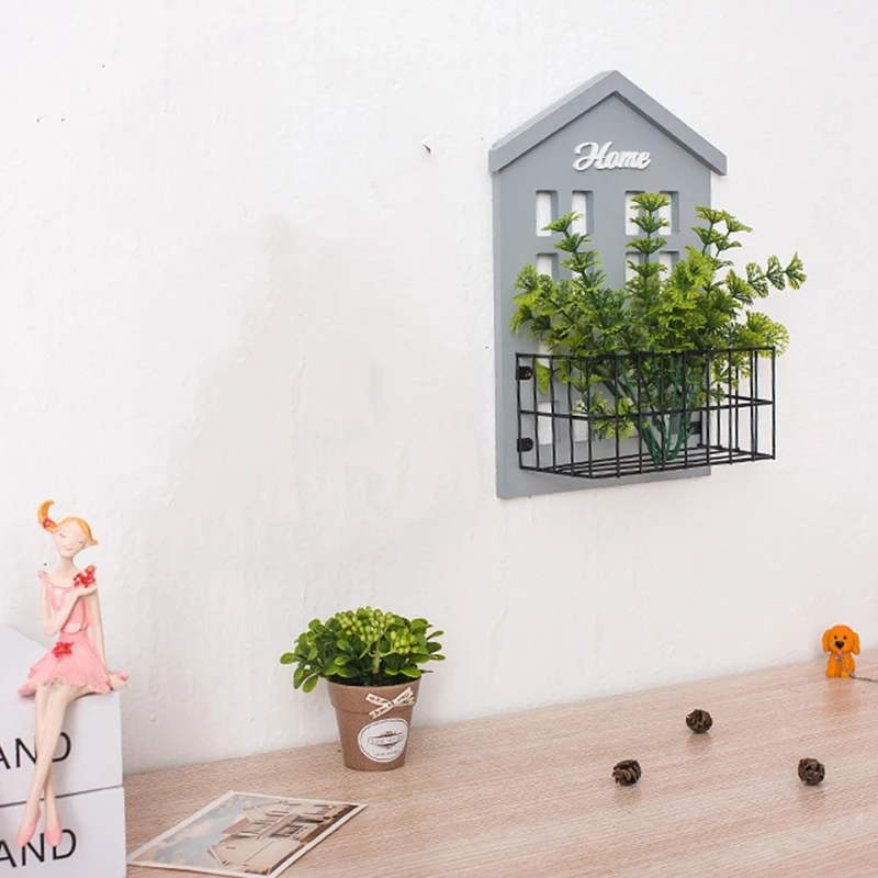 Wood Wall Mounted Key Holder Mail Letter Storage Rack Organizer Decorative for Entryway Kitchen Office | Дом и сад