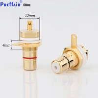 4pcs rs3011 rca socket rca female panel mount plug gold plated audio terminal rca panel mount chassis
