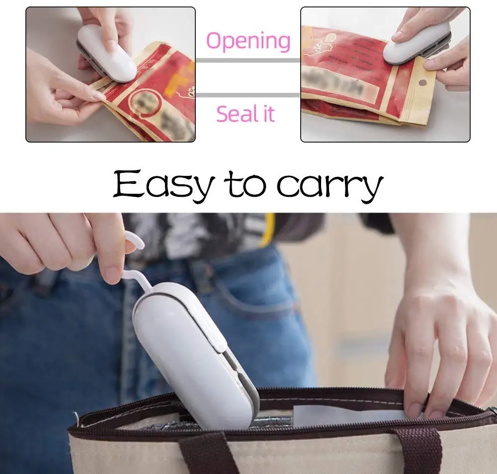 Мини упаковщик мешков ручные термопакеты 2 в 1 Термоупаковщик и резак ручной