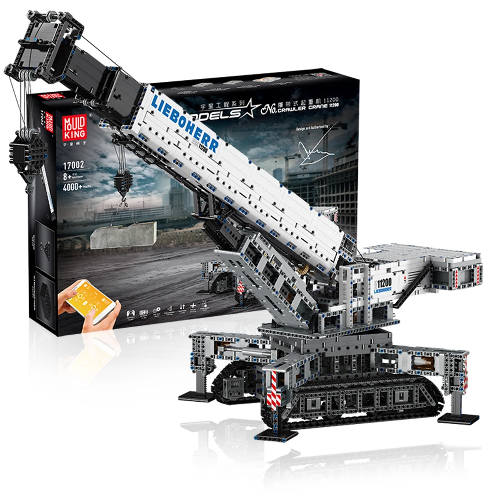 

Mould King 17002 Moc Crane Blocks Ltm11200 Mk Ii Truck Lift Crawler Rc Mobile Model Brick Remote Control Toy Kids Child Gifts