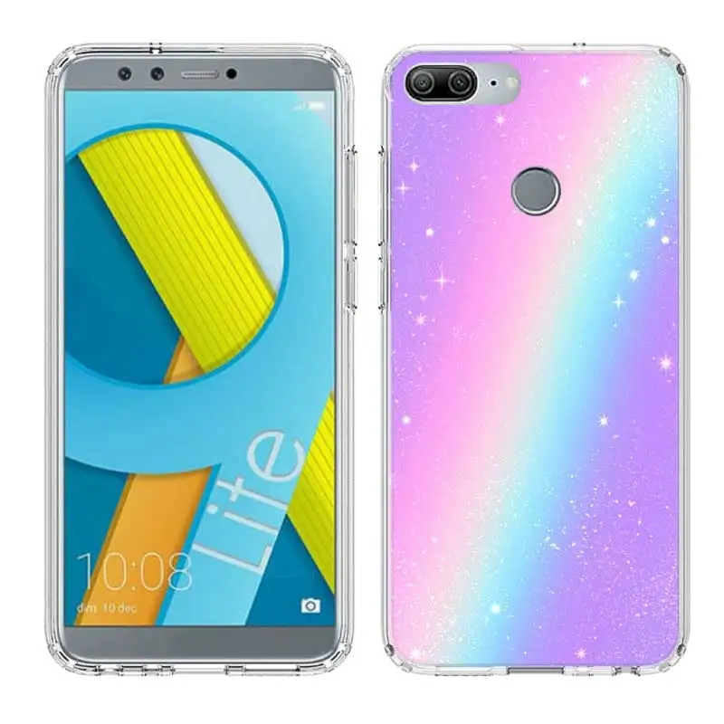 Разноцветные Милые чехлы с радужным рисунком чехол сердцем для Huawei Honor 20 Pro 8X 9 10 lite