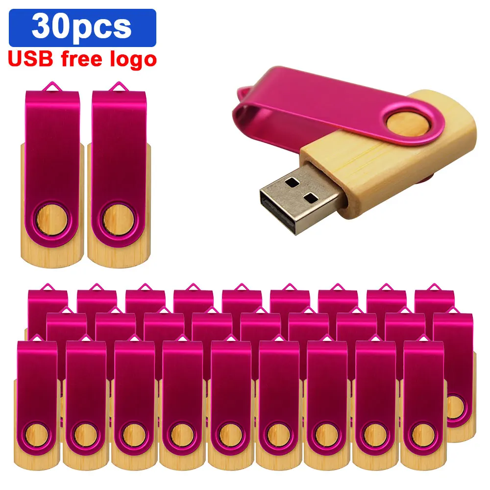 

30pcs/lot Free LOGO Wooden USB+box USB 2.0 Flash Drive Pendrive 4gb 8gb 16gb 32gb 64GB Memory Stick Photography Gifts Pen Drive