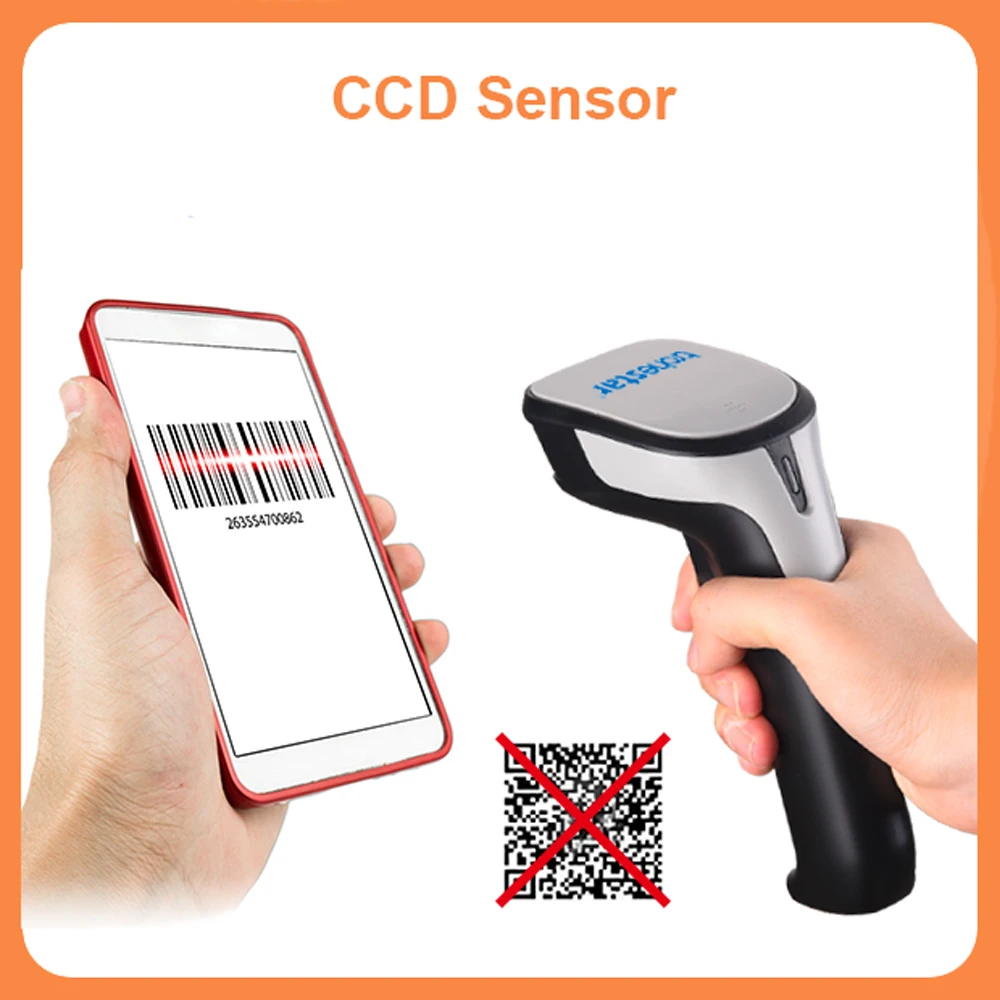 Беспроводной сканер штрих кода Trohestar 1D CCD 2 4 Гц Bluetooth считыватель сканеры для