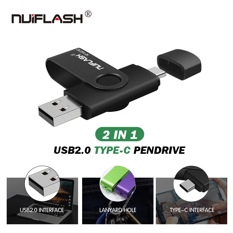 Высокоскоростной флеш накопитель usb type c 2 0 8 ГБ 16 32 флешка 256 металлическая 64 128 для