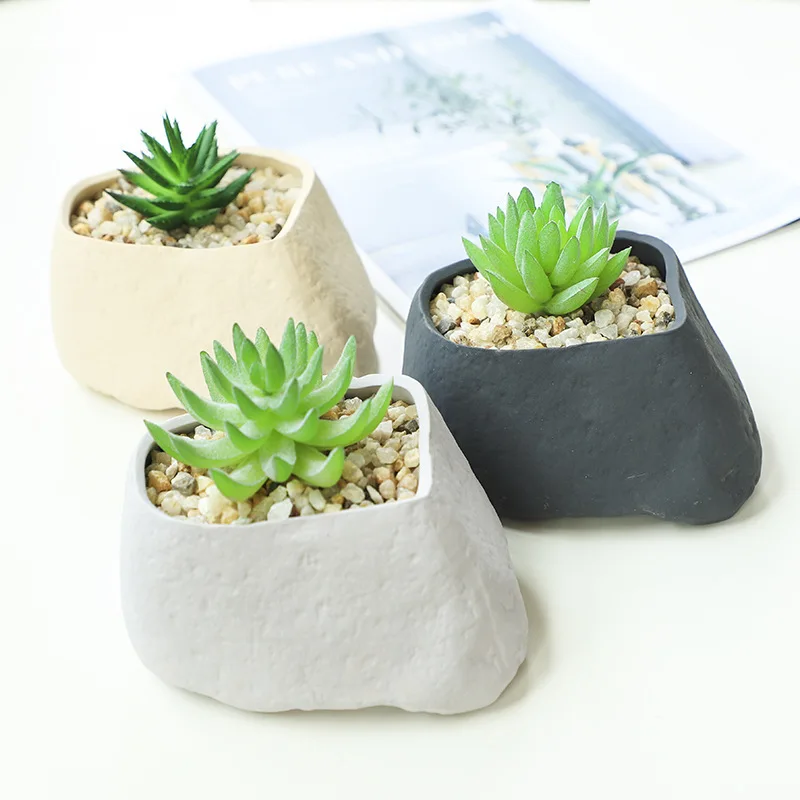 

Ceramic flowerpot decoration, home gardening, succulent Mini flowerpot, green plant, simple plain table