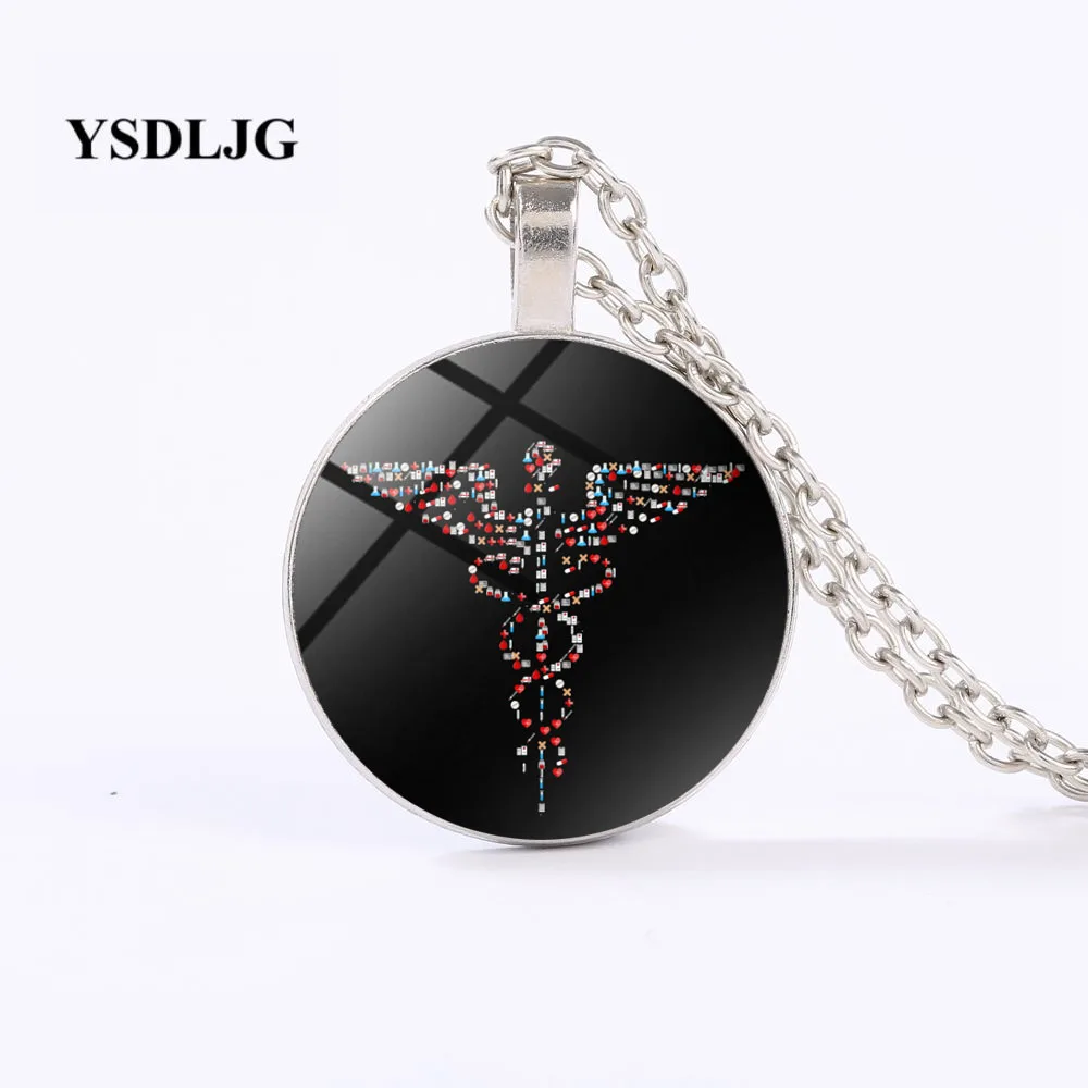 GDRGYB доктор ожерелье медсестры Кадуцей Медицинский Профессиональный Firs помощь