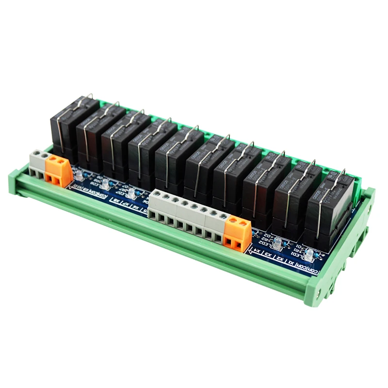 10-Channel 1NO 1NC DC 24V Relays Relay Module 12A Electromagnetic for Parking System Control | Industrial Computer &amp Accessories