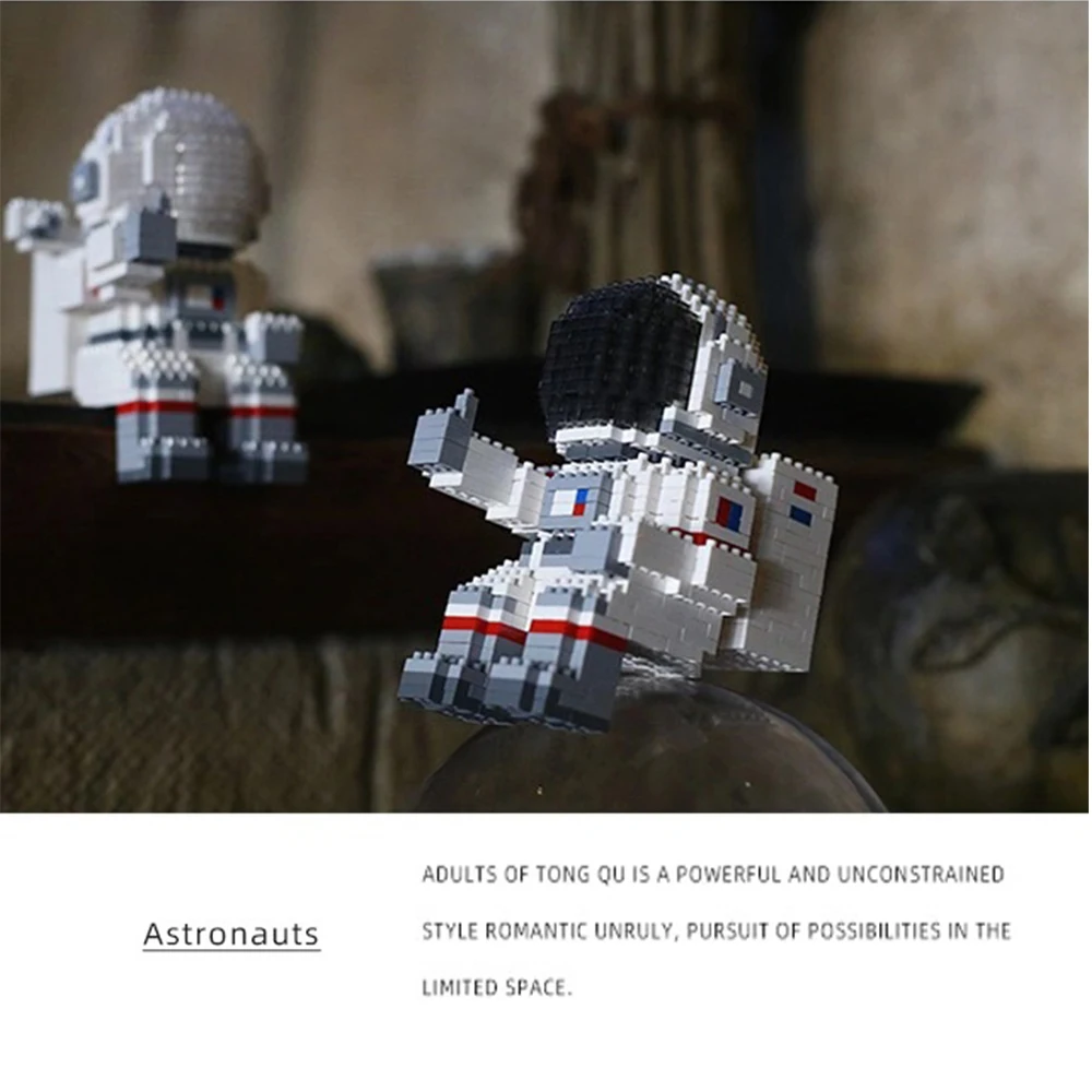 

diy building blocks Diamond particle assembly toy astronaut cosmonaut series action figure toys for children gifts