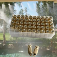 s363 one box 50pcs mist nozzles threaded brass misting nozzle unc10 24 water mister sprinkle dry fog for mist cooling system