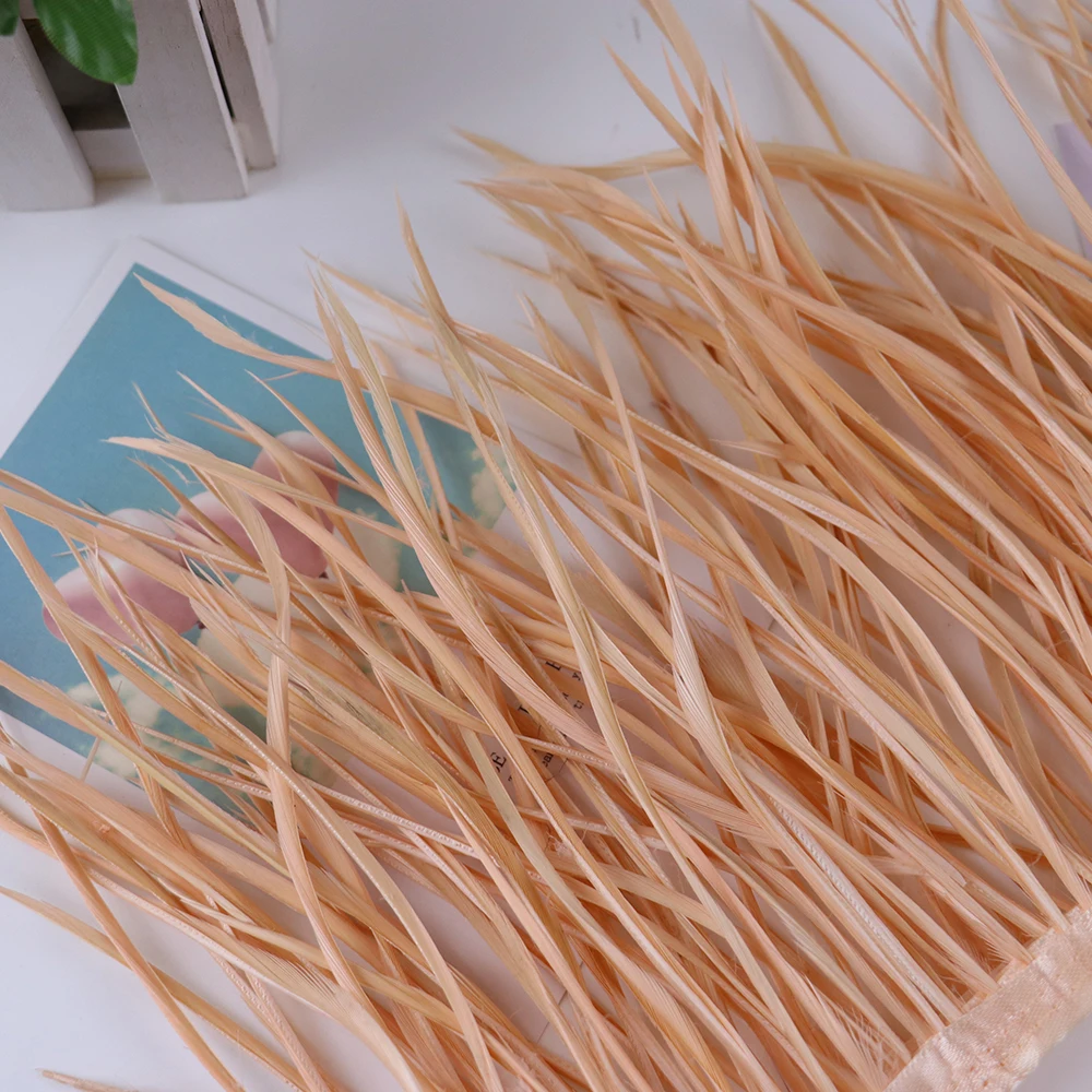 2 ярда/мешок Обрезка гусиных перьев отделка шлейф на ленте для вечерние платья