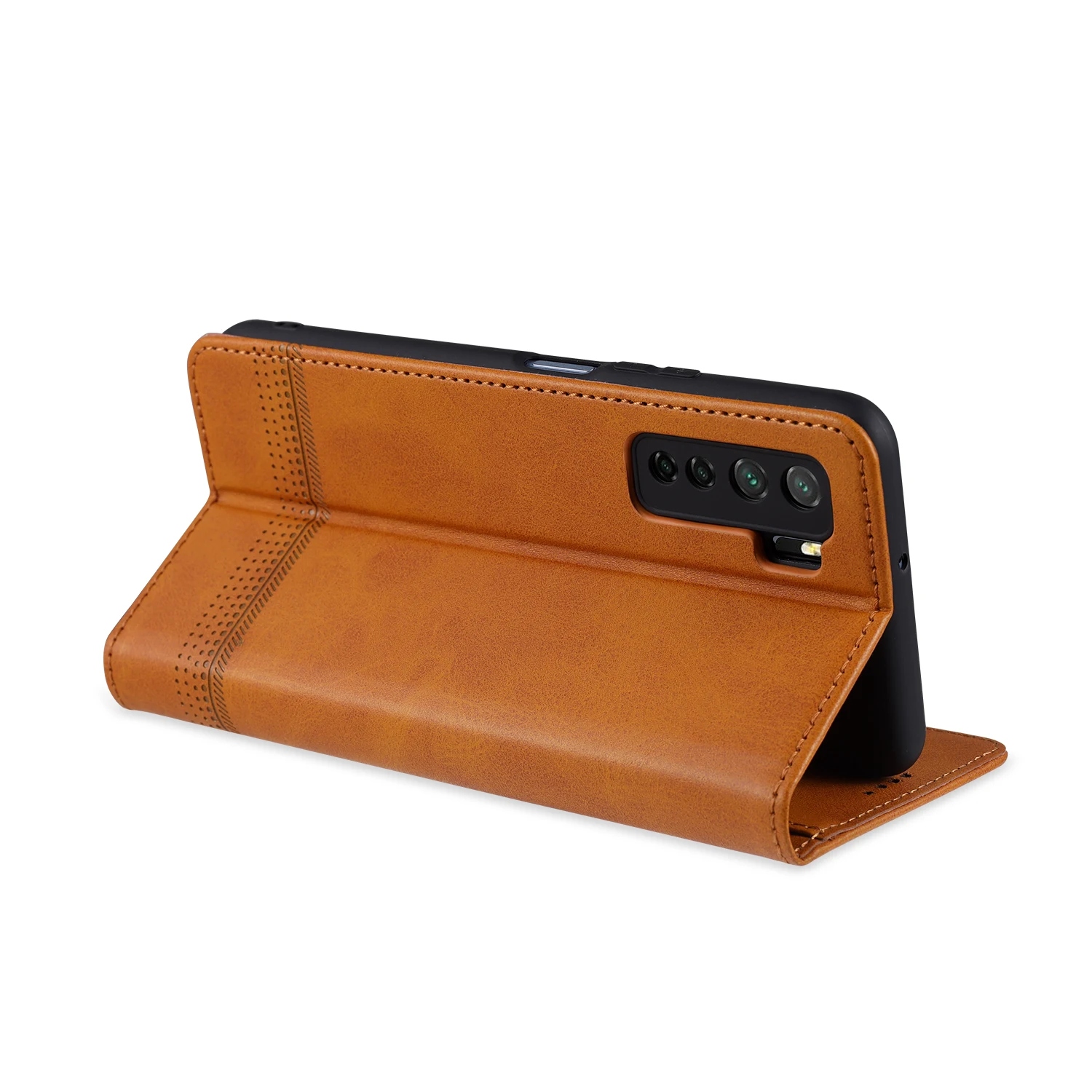 

Deluxe Magnetic adsorption leather case for Huawei P40 lite (5G) Flip Cover wallet Protective Case capa fundas