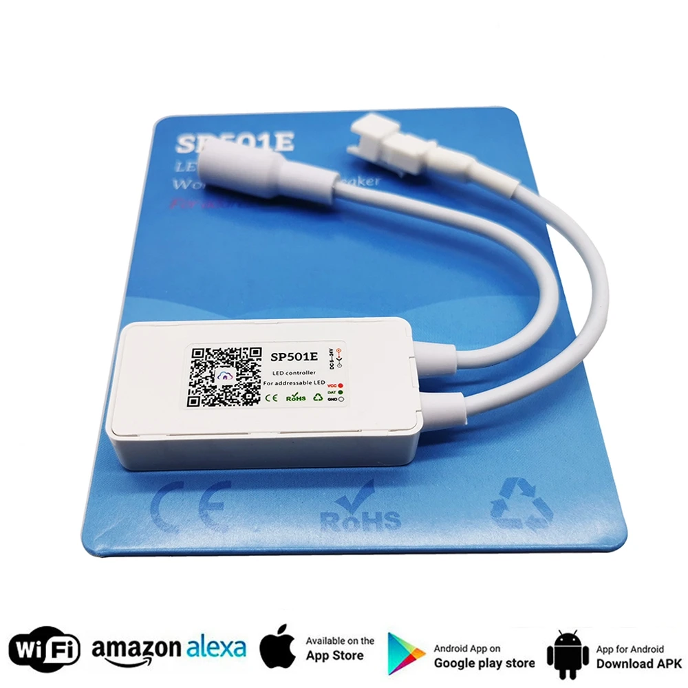 Смарт - контроллер SP501E с Wi-Fi приложение голосовым управлением SPI для Android DC5-24V WS2811